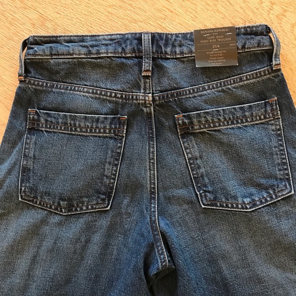 NWT Banana Republic Petite Luxe Jean High-Rise Trouser 27/4 - Picture 9 of 12